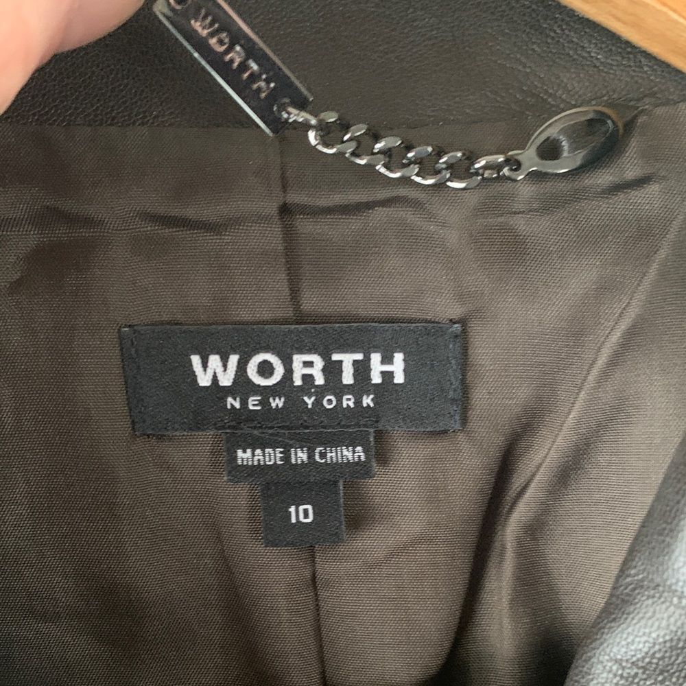 Worth New York dark chocolate brown Leather Moto Vest – Size 10 (NWOT) - Picture 4 of 10